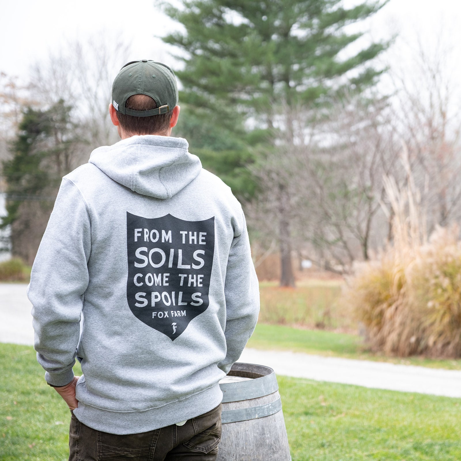 Gray Carhartt Pullover | Fox Farm Brewery