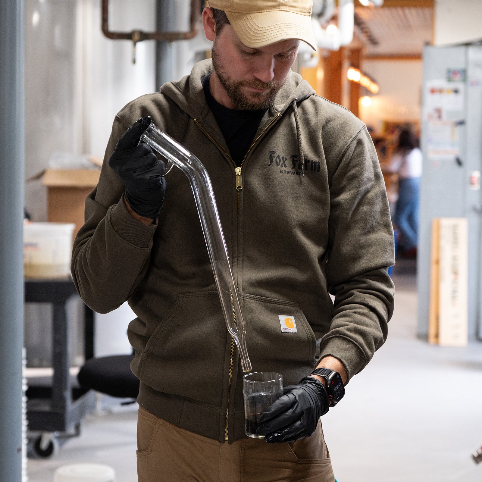 Green Zip-Up Carhartt Hoodie | Fox Farm Brewery